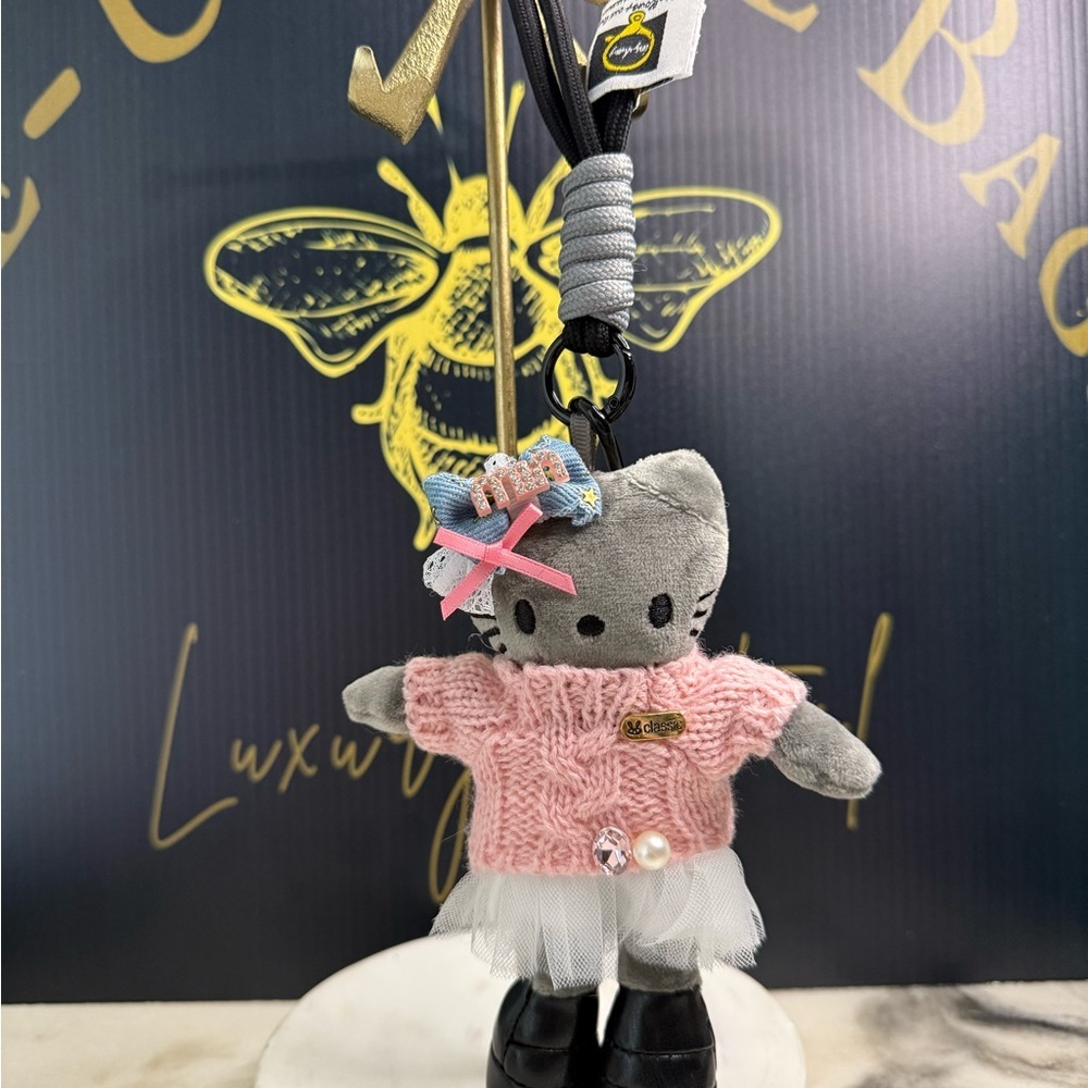 Luxury Inspired Kitty Plush Bag Charm